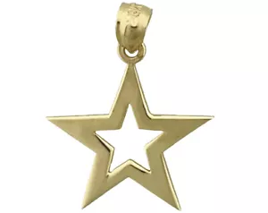 Colgante Estrella Celestial Recortada Oro 14K - Imagen 1 de 6