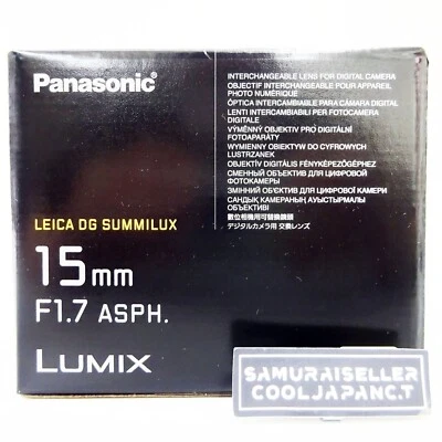 Panasonic H-X015-K BLACK LUMIX G LEICA DG SUMMILUX 15mm /F1.7 ASPH. NEW - Image 1 of 4