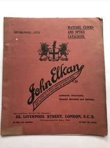 Vintage John Elkan Uhr Katalog Prospekt England Anfang 1900 - Bild 1 von 8