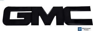 1992-98 GMC SUBURBAN YUKON 1500 2500 3500 SIERRA GMC FRONT EMBLEM BLACK - Picture 1 of 1