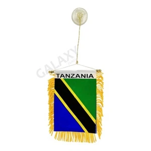Tanzania Flag Mini Banner / Double Sided Mini Tanzania Car Window Flag - Picture 1 of 1