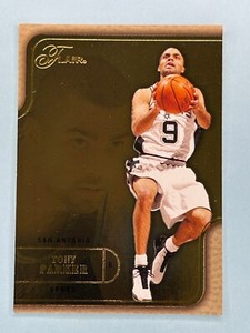 2003-04 Flair Basketball Tony Parker #32 Row 1 Gold SP 002/100 Spurs
