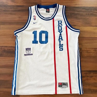 Sacramento Kings Royals Mike Bibby Nike Rewind Swingman 球衣 男式 XL 码 — 第 1/4 张图片