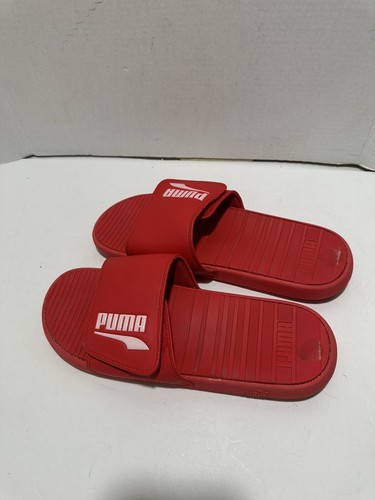 Slip on da uomo Puma Cool Cat Strip rosso bianco taglia 12 usa unata!