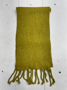 Shein Yellow/Green Ribbed Tasseled Neck Scarf Womens One Size - Picture 1 of 3
