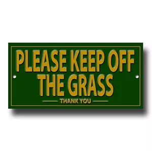 Please Keep Off The Grass Prestige Metal Señal Jardín con Instrucciones - Picture 1 of 1