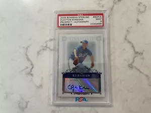 2006 Bowman Sterling Clayton Kershaw Prospect Auto Patch RC HOF PSA 9 BSPCK - Picture 1 of 2