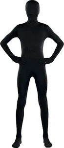Black Party Suit Body School Spirit Sports Fancy Dress Halloween Teen Costume - Picture 1 of 6