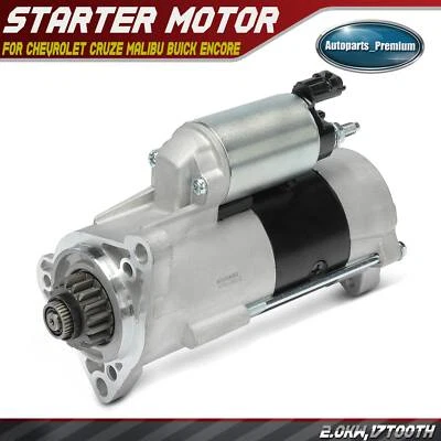 Motor de arranque para Chevrolet Malibu Cruze Buick Encore 2016 2,0 kW 12 V CW 17 dientes Foto 1 de 4