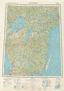 Russian Soviet Military Topographic Map - NORRKOPING (Sweden), 1:1Mio, ed.1969 - Picture 1 of 3