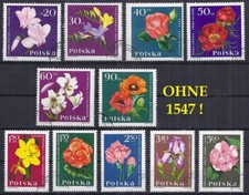 Polen Mi. 1541 - 1552 ( OHNE 1547 ) aus 1964 Blumen Gestempelt Mit Gummi & Falz
