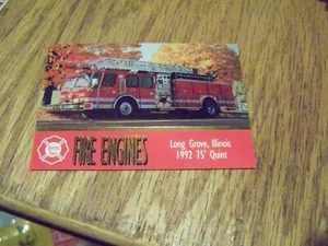 FIRE ENGINES LONG GROVE, ILLINOIS SERIES TWO TRADING CARD #196 - Picture 1 of 1