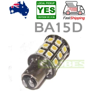 12V LED BA15D LIGHT GLOBE WARM WHITE 36 SMD 5050 Caravan Car Auto Indicator - Bild 1 von 3