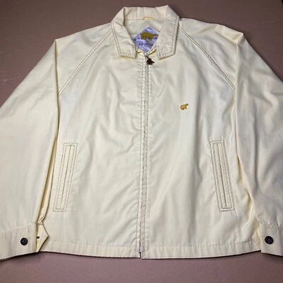 Chaqueta amarilla vintage JACK Nicklaus Gleneagle para golf al aire libre cremallera completa talla 46 Foto 1 de 4