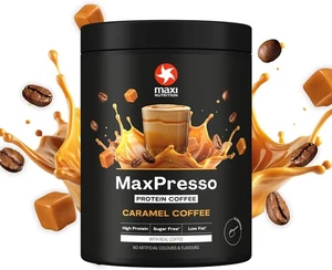 Maxinutrition Maxpresso Caramel, Protein Coffee, Whey Protein Powder, 21G Protei - Picture 1 of 5