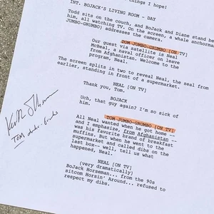 RARE Bojack Horseman Keith Olbermann Signed Production Used Script Page Season 1 - Picture 1 of 6