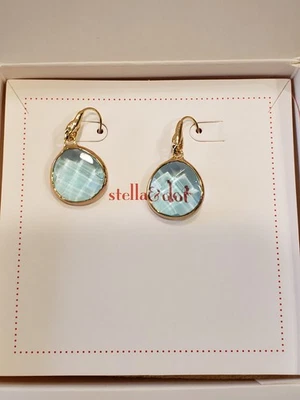 Stella & Dot Serenity 小宝石水滴耳环 - 全新带盒卡片 — 第 1/4 张图片