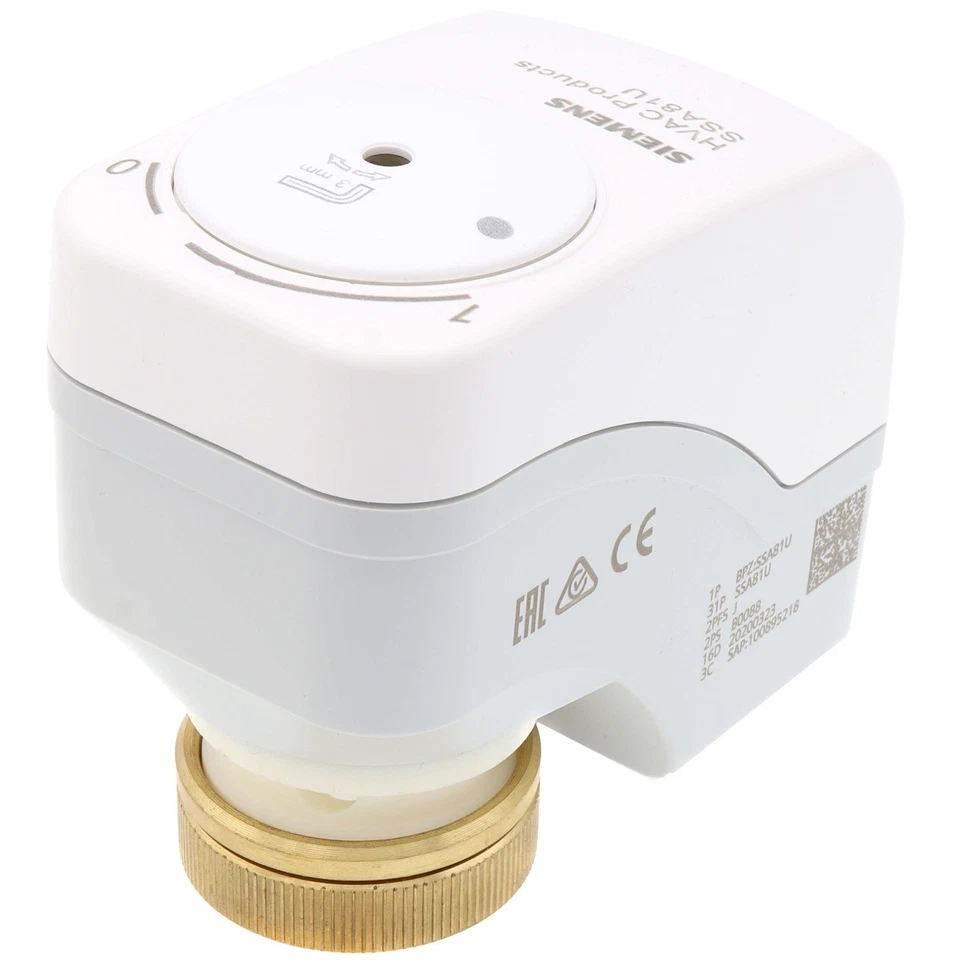 Siemens SSA81U Zone Valve Electronic Actuator With 3 Position Control Signal and