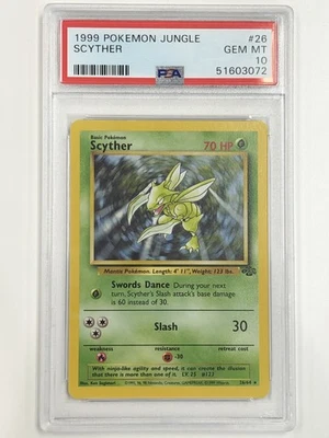 1999 Pokemon Jungle Scyther #26 PSA 10 - Image 1 of 2