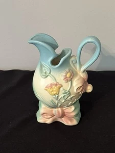 Vintage Hull Art Pottery Pink Pastel BOW KNOT B-1 Pitcher 5 1/2" Flower Spring - Picture 1 of 9