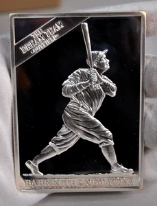 SELTENER BABE RUTH New York Baseball Yankees Sultan of Swat 6oz .999 Silberbarren - Bild 1 von 7