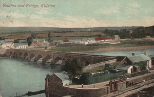 Ballina And Bridge Killaloe Clare Ireland Postcard 1913 - Picture 1 of 2