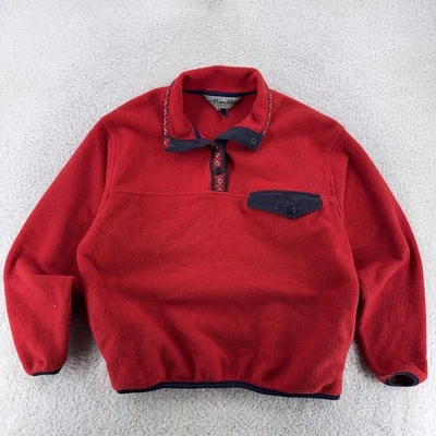 Vintage EMS Fleece Snap Pullover Mens BOXY S/M Made USA Outdoors 90s Jacket - Image 1 of 4