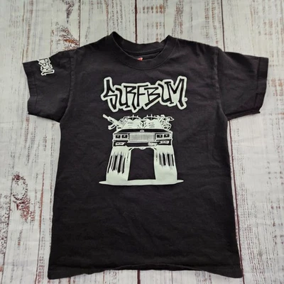 Surfbum Classic Car Black Short Sleeve Cotton T-Shirt Youth M - Image 1 of 4