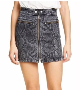 Minifalda vaquera Rag & Bone Isabel gris serpiente 6 usada en excelente estado - Imagen 1 de 4