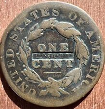 1833 Large Cent Counterstamped L. Scott