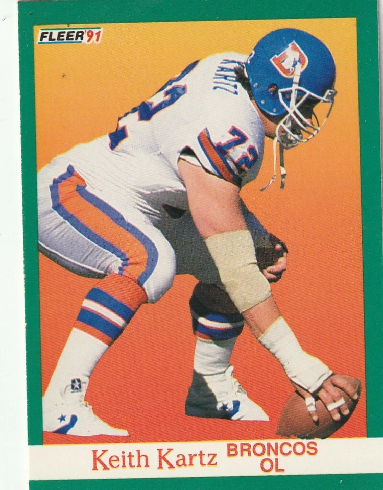 FREE SHIPPING-MINT-1991 Fleer Keith Kartz #49 -PLUS BRONCOS BONUS CARDS - Image 1 of 1