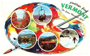 Vintage Sammler Postkarte um 1963 Vermont Urlaub Postkarte - Bild 1 von 2