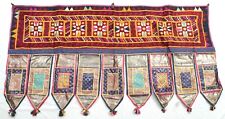 Tapestry Ethnic Rabari Tribal Mirror Embroidery Decor Door Valance Indian Toran