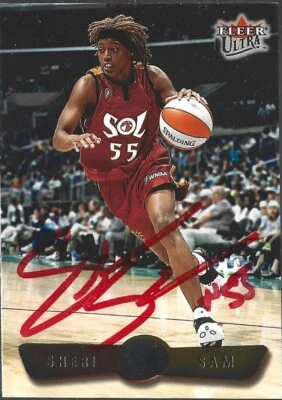 Sheri Sam Autographed 2002 Fleer Ultra WNBA Basketball Card Miami Sol #29 - Image 1 of 3