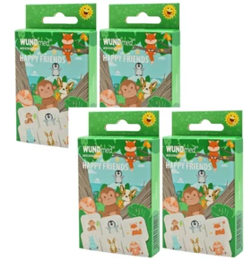 4x Wundmed Kids Patches Happy Friends First Aid Wildlife Motif 4x 10s