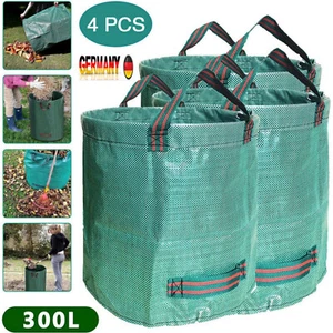Set 4x sacco da giardino 300 litri sacco per foglie sacco per prato sacco per rifiuti da giardino borsa da giardino XXL - Foto 1 di 13