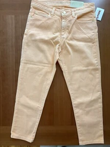 Michael Kors Izzy Cropped Skinny Jeans Women 6 Light Orange Cotton Blend Zip Fly - Picture 1 of 7