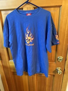 Camiseta Jnco Jeans Años 90 Manga Corta Calavera Llama Y2K HIPHOP Hecha en EE. UU. Talla XL - Imagen 1 de 4