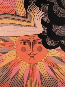 PROPAGANDA POLITICAL USSR SOVIET COMMUNISM SUN CLOUD WORLD PEACE POSTER BB2683B - Picture 1 of 2