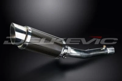 Delkevic 8" Mini Silenciador Redondo Carbono Deslizable - Honda CBR600 F4i 2001-2006 Foto 1 de 4