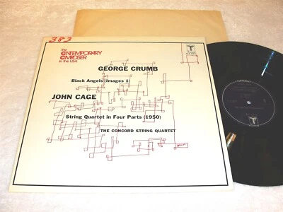 George Crumb "Black Angels" / John Cage "String Qrt" 1976 LP,Nice NM!, TVS-34610 - Image 1 of 2