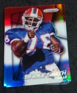 2014 PANINI PRIZM FOOTBALL RED WHITE BLUE RWB REFRACTOR SP ~BRUCE SMITH #8 BILLS - Picture 1 of 1