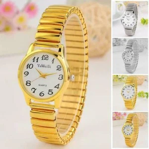 Unisex Ladies Gents Quartz Watch Expandable Stretch Watches Wrist Band F5H8 - Picture 1 of 12