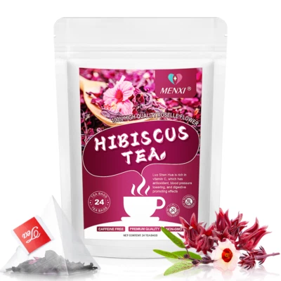 Organic Hibiscus Tea Bags - 100% Premium Dried Hibiscus Flowers Tea,Jaimaica Tea - Image 1 of 4