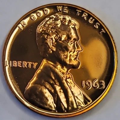 1963 PROOF GEM BU LINCOLN MEMORIAL CENT - Image 1 of 4