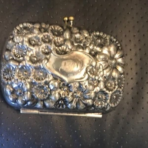 Muy Bonita Cartera de Mano Antigua Chapada en Plata - BOx K - Imagen 1 de 5