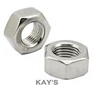 HEXAGON FULL NUTS TO FIT METRIC COARSE PITCH BOLTS SCREWS A2 STAINLESS STEEL