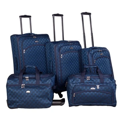 American Flyer Madrid 5-Piece Spinner Luggage Set Blue Luggage Set 5 Pc - Image 1 of 4