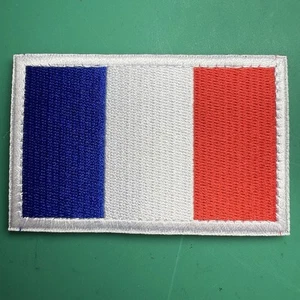 🔥LARGE FRANCE Flag Embroidered Patch Hook & Loop Badge French Tricolor Paris - Picture 1 of 6
