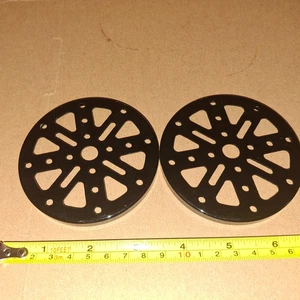*SIN USAR/COMO NUEVO* 2 X DISCO BUJE DIAM COMPATIBLE MECCANO DE 3,5" PEDIDO ESPECIAL (NEGRO) - Imagen 1 de 2